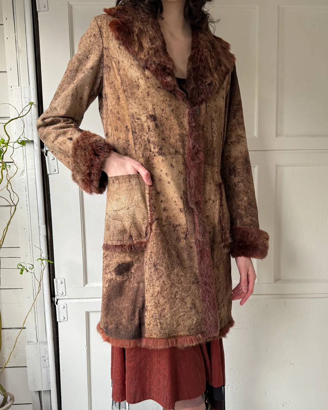 00s Suede & Fur Jacket | S-M