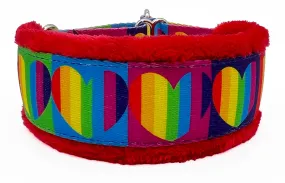 1.5" Rainbow Hearts Everyday Limited Slip Collar
