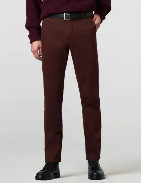 40% OFF - MEYER New York Trousers - 5617 Fine Texture Chinos - Bordeaux - Size: 32 SHORT