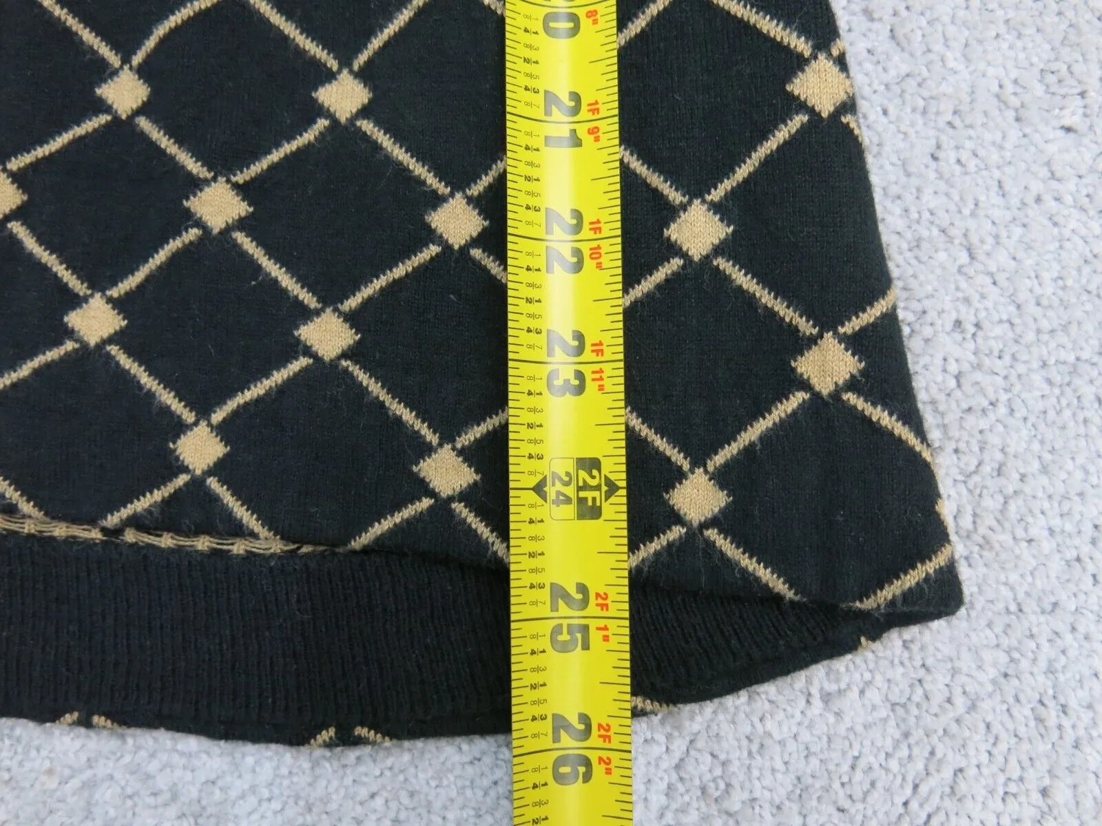 Ann Taylor Womens Straight & Pencil Skirt Geometric Elastic Waist Black Size XL