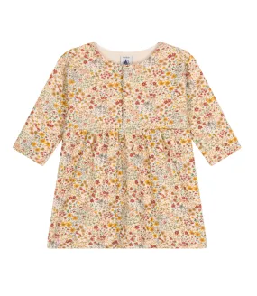 Baby Girl Long-Sleeve Quilted Dress