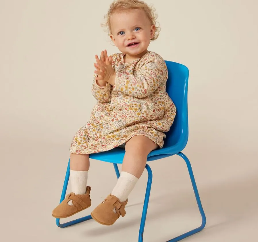 Baby Girl Long-Sleeve Quilted Dress