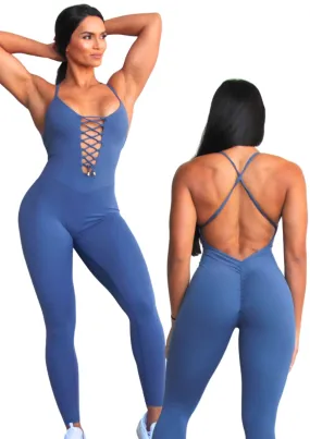 Basics Heartbreaker Jumpsuit Long - Soft Navy