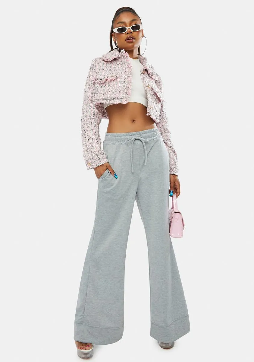 Be A Star Cropped Tweed Jacket