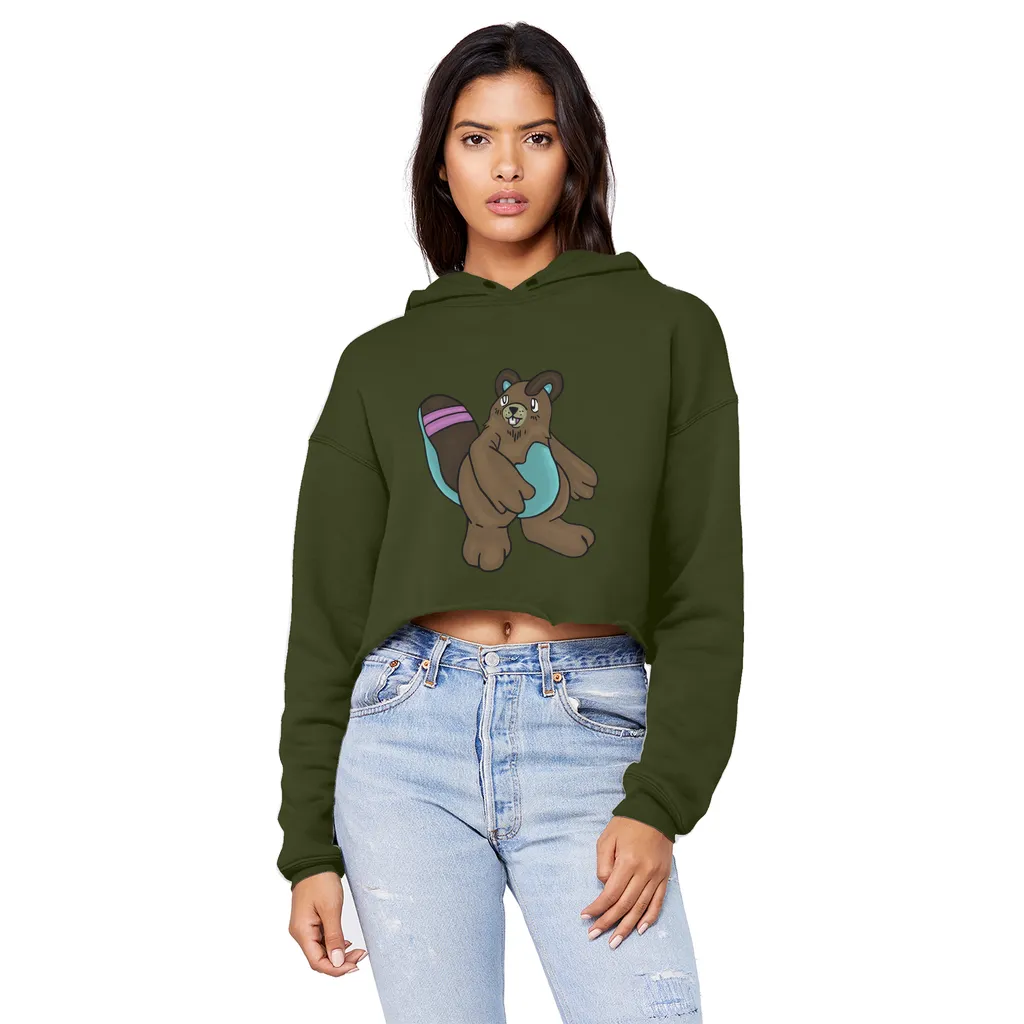 Beachu Unisex Cropped Raw Edge Boyfriend Hoodie