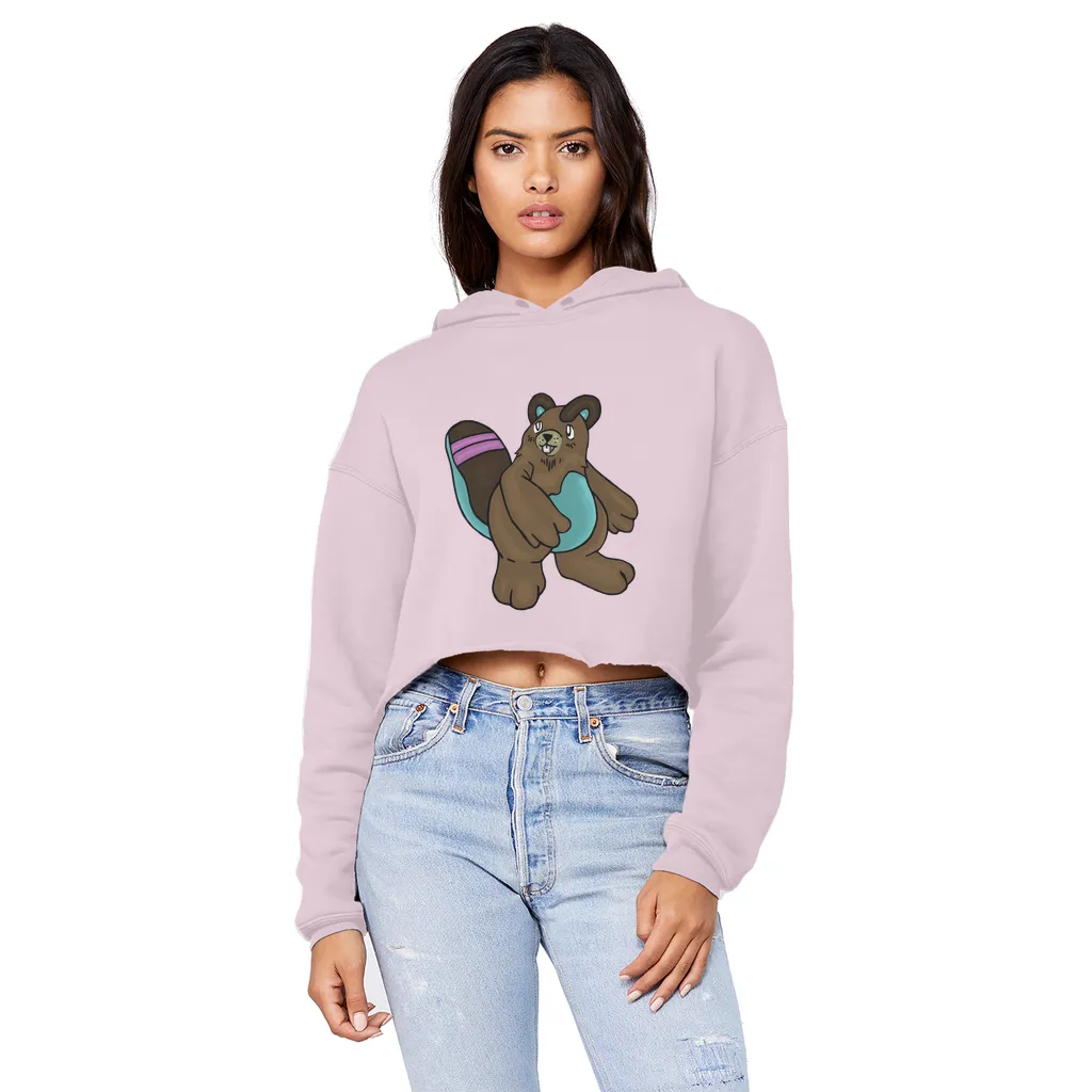 Beachu Unisex Cropped Raw Edge Boyfriend Hoodie