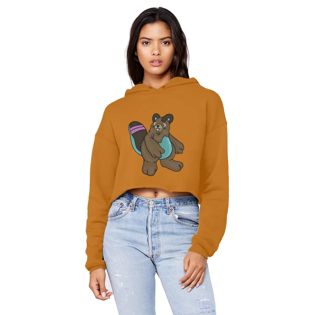 Beachu Unisex Cropped Raw Edge Boyfriend Hoodie