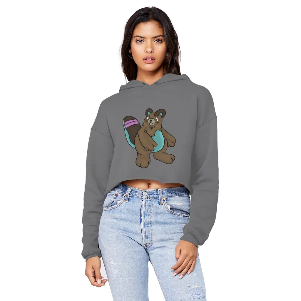 Beachu Unisex Cropped Raw Edge Boyfriend Hoodie