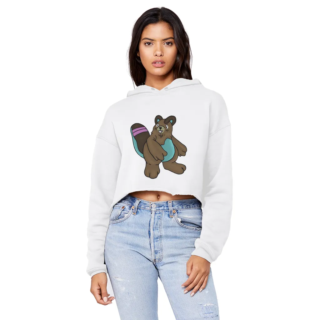 Beachu Unisex Cropped Raw Edge Boyfriend Hoodie