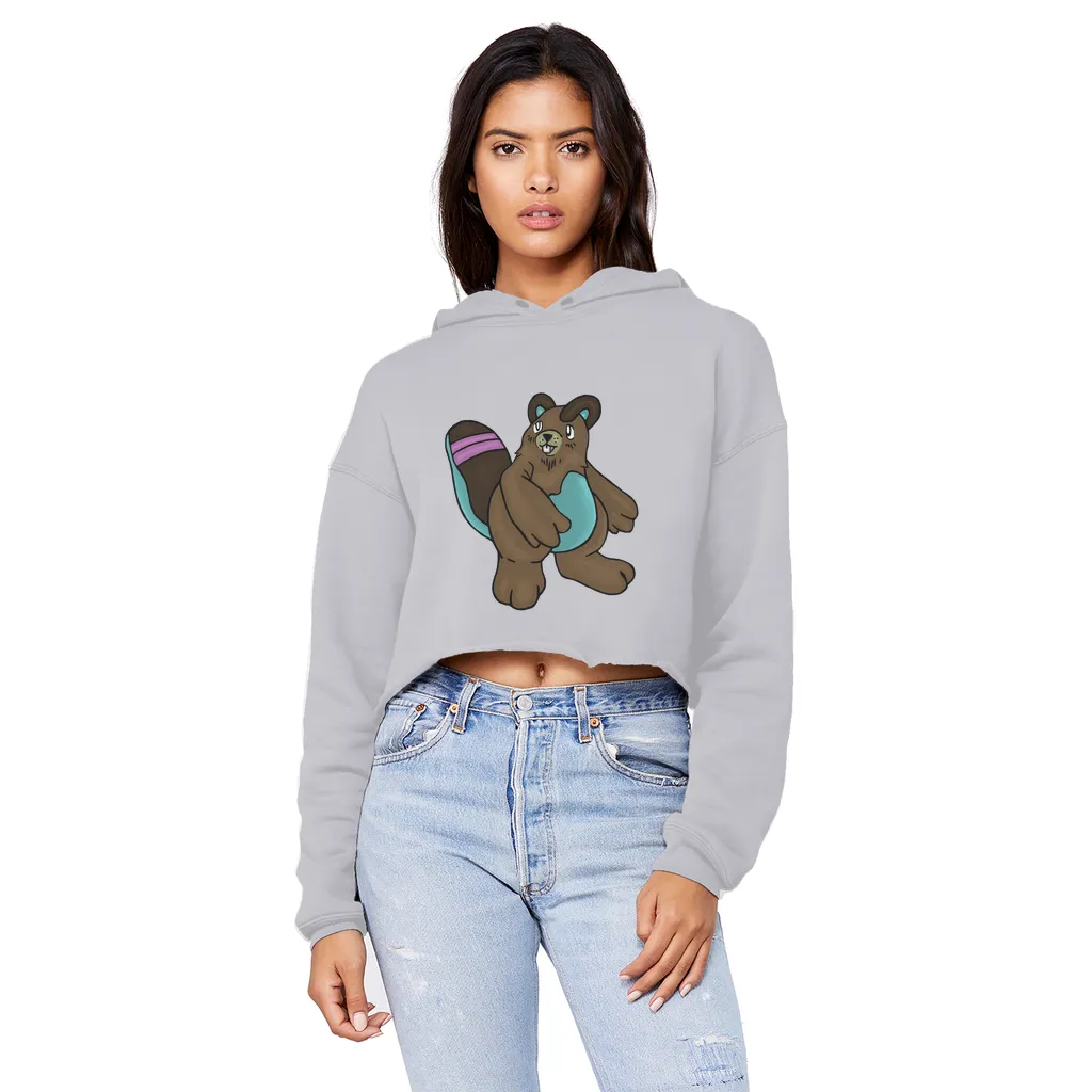 Beachu Unisex Cropped Raw Edge Boyfriend Hoodie