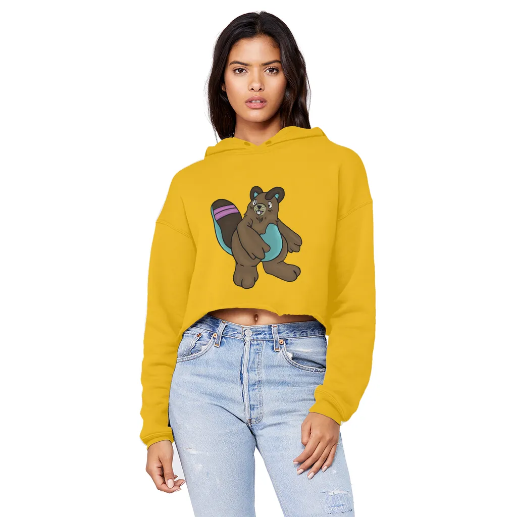 Beachu Unisex Cropped Raw Edge Boyfriend Hoodie