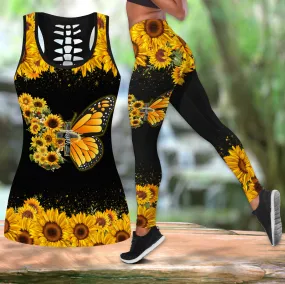 Beautiful Butterfly Faith Combo Legging   Tank Top Mockup leggings Hollow out Tank Top JJW12092001