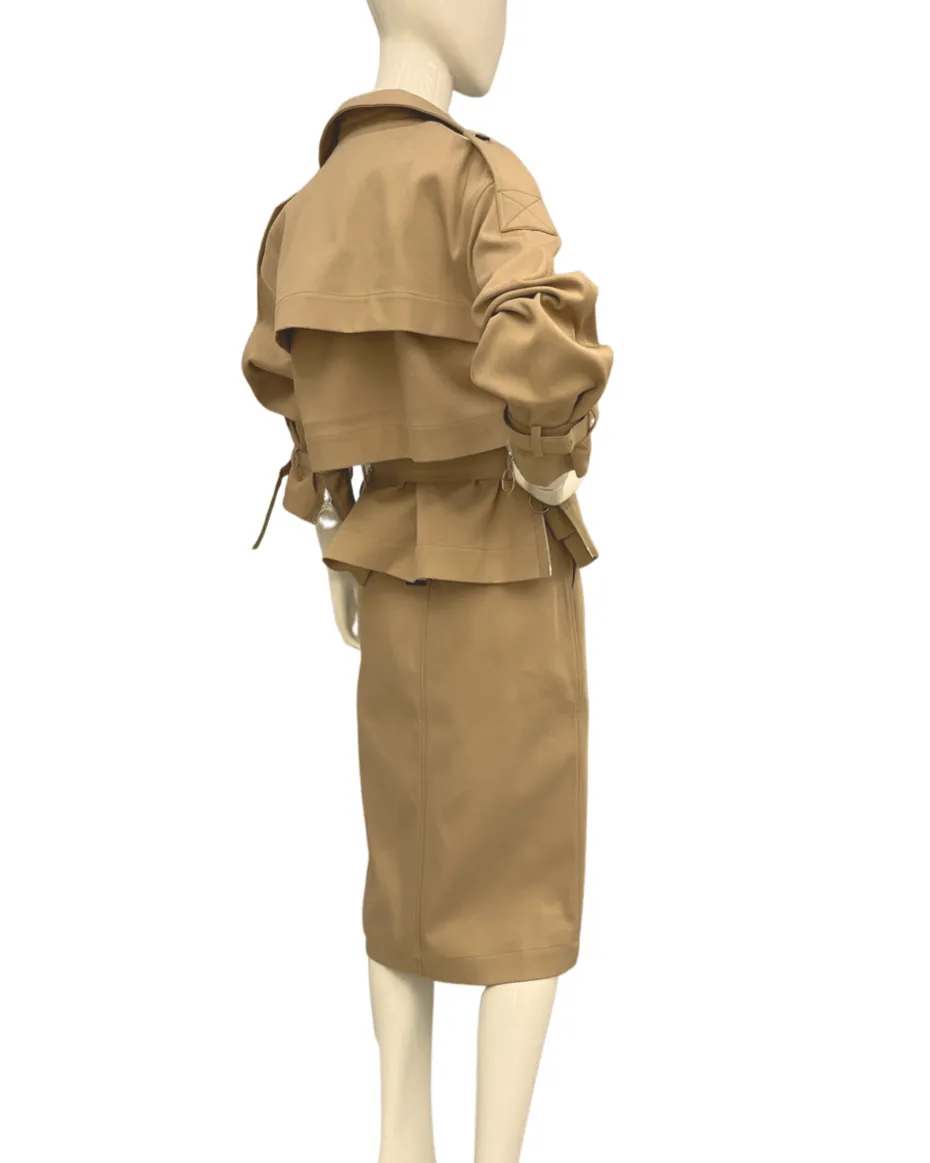 Beige Pencil Skirt