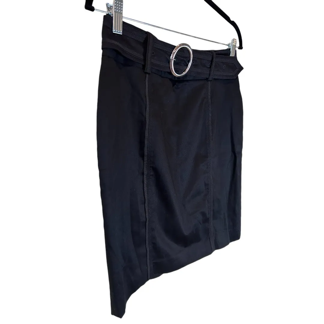 Belted Pencil Skirt Professional Office Wear