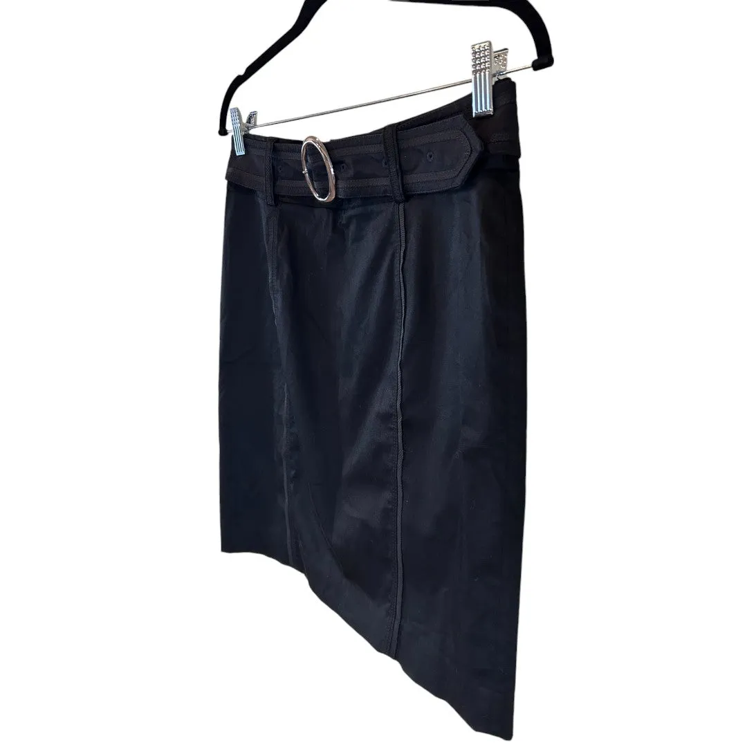 Belted Pencil Skirt Professional Office Wear