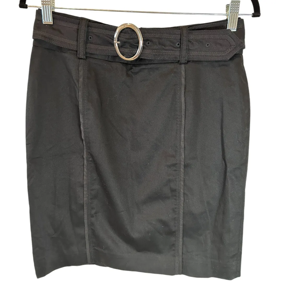 Belted Pencil Skirt Professional Office Wear