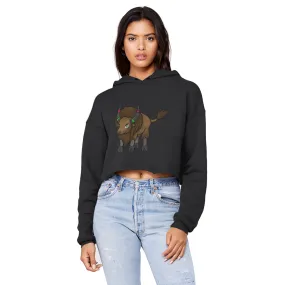 Bitox Unisex Cropped Raw Edge Boyfriend Hoodie