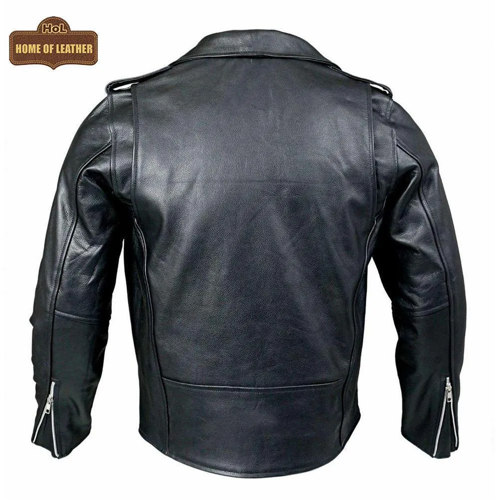 Black Brando Real Leather Jacket | Sale