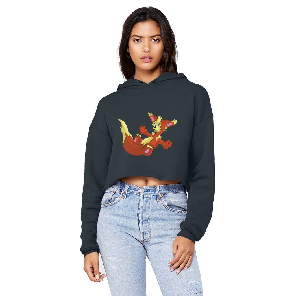 Blazeon Unisex Cropped Raw Edge Boyfriend Hoodie