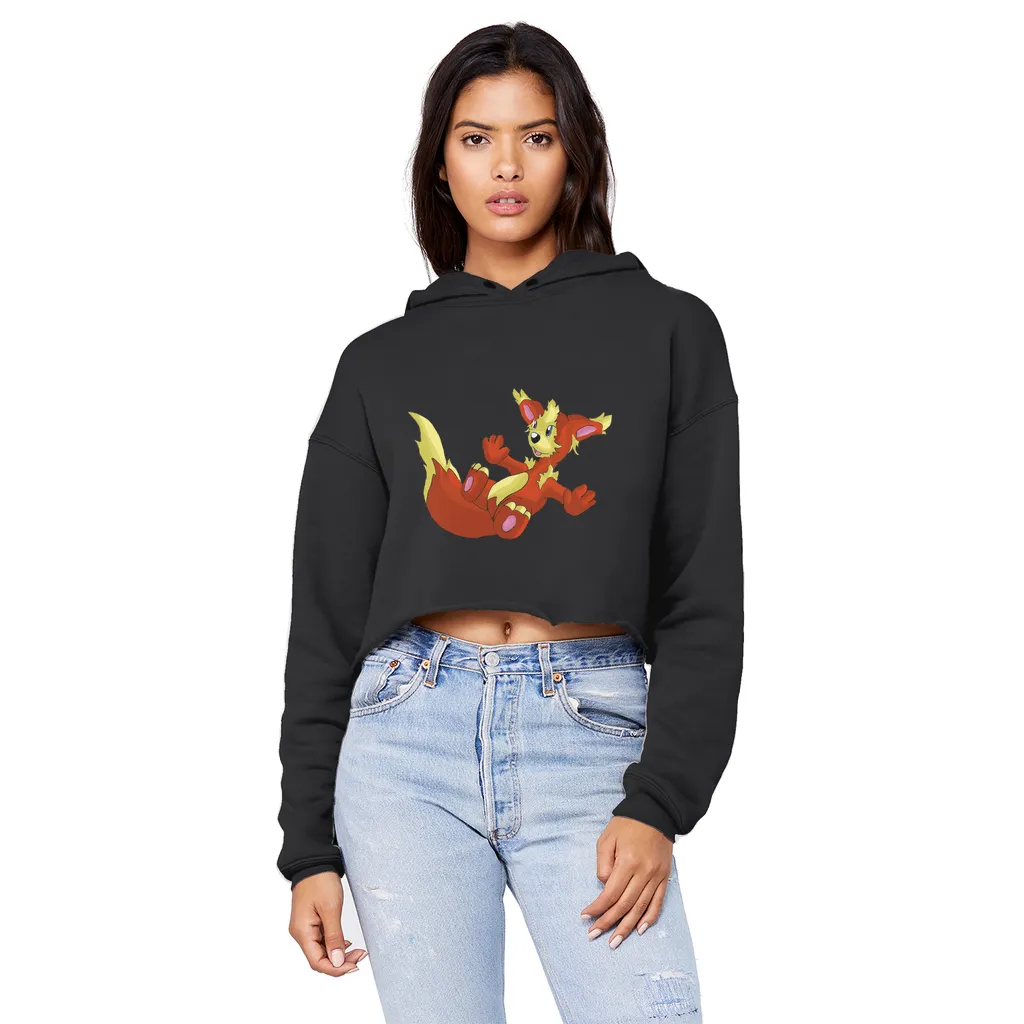 Blazeon Unisex Cropped Raw Edge Boyfriend Hoodie