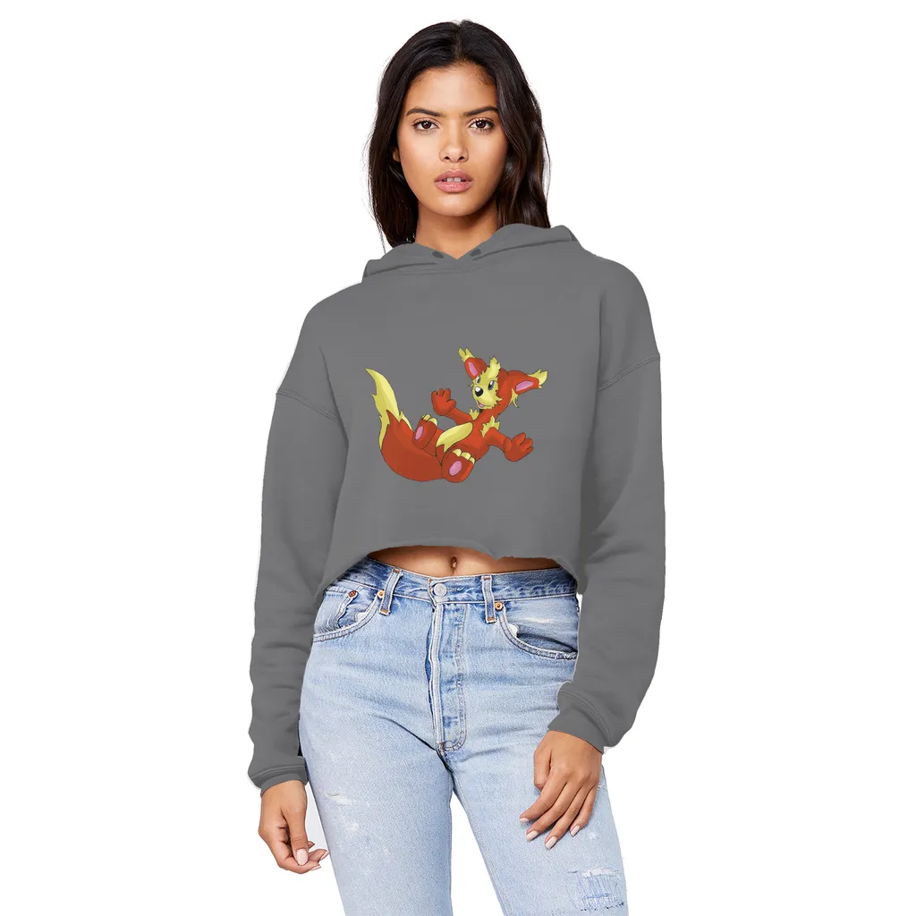 Blazeon Unisex Cropped Raw Edge Boyfriend Hoodie