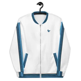 Bomber Jacket White/Black/Blue " ELEVATE " Lightweight PEACE GANG