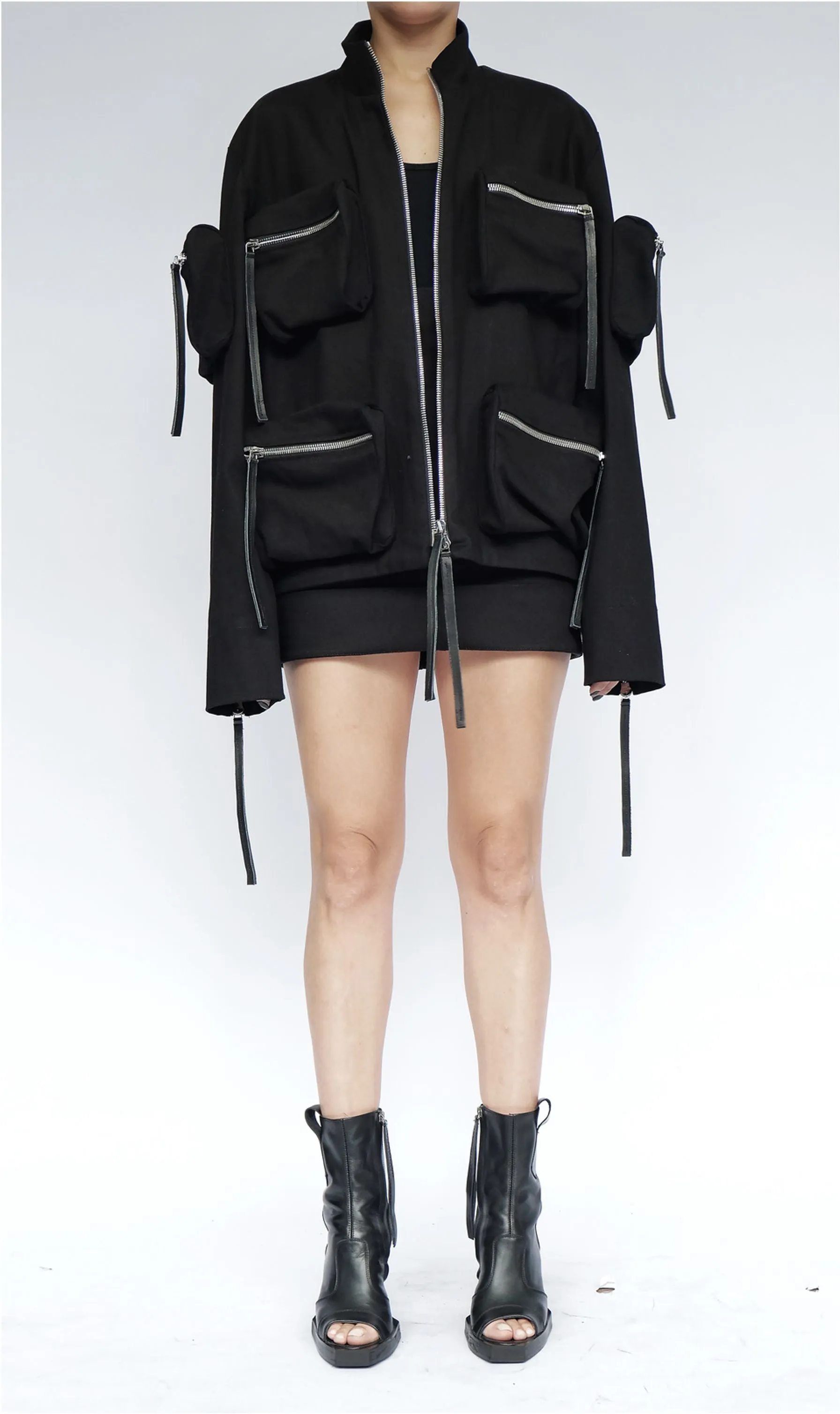 Bomber with Zippered Pockets