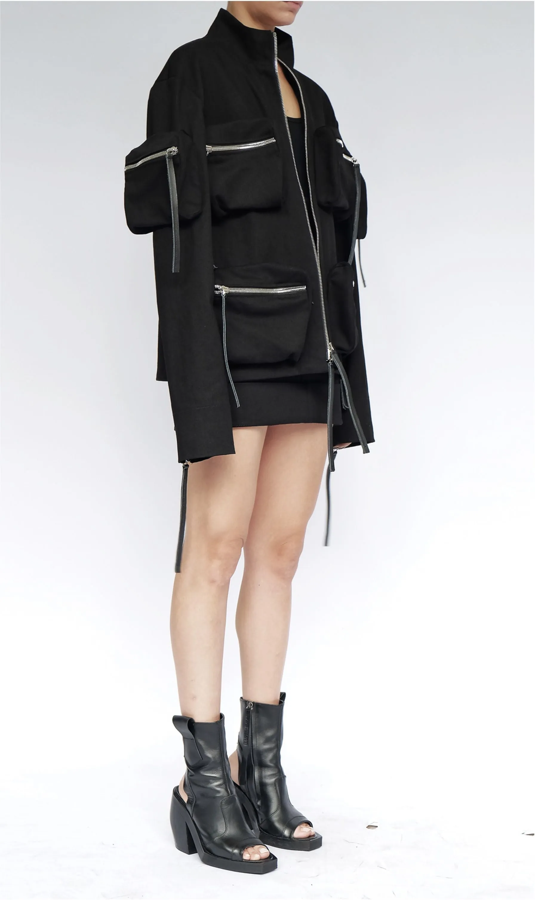 Bomber with Zippered Pockets