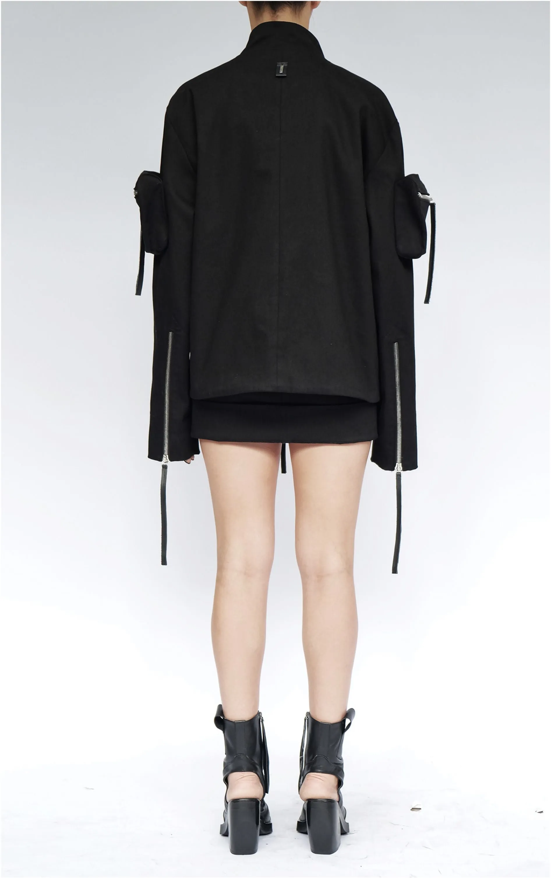Bomber with Zippered Pockets