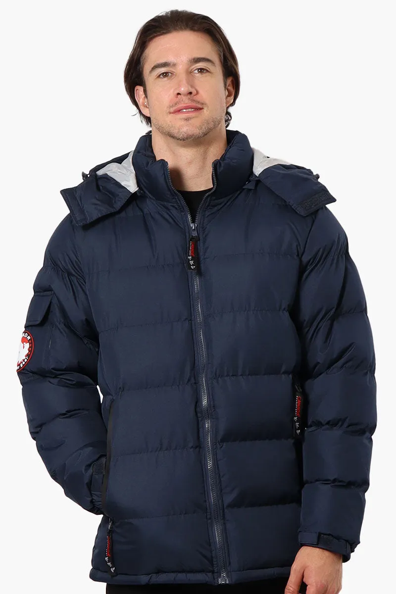 Canada Weather Gear Zip Pocket Bubble Bomber Jacket - Navy