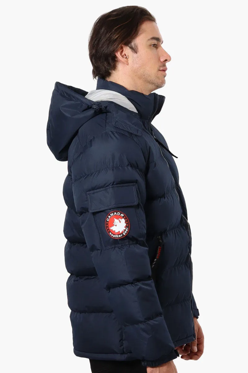 Canada Weather Gear Zip Pocket Bubble Bomber Jacket - Navy