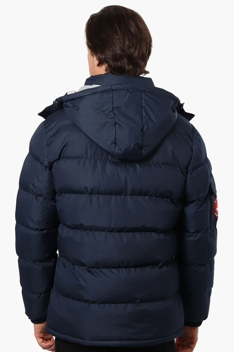Canada Weather Gear Zip Pocket Bubble Bomber Jacket - Navy