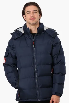 Canada Weather Gear Zip Pocket Bubble Bomber Jacket - Navy