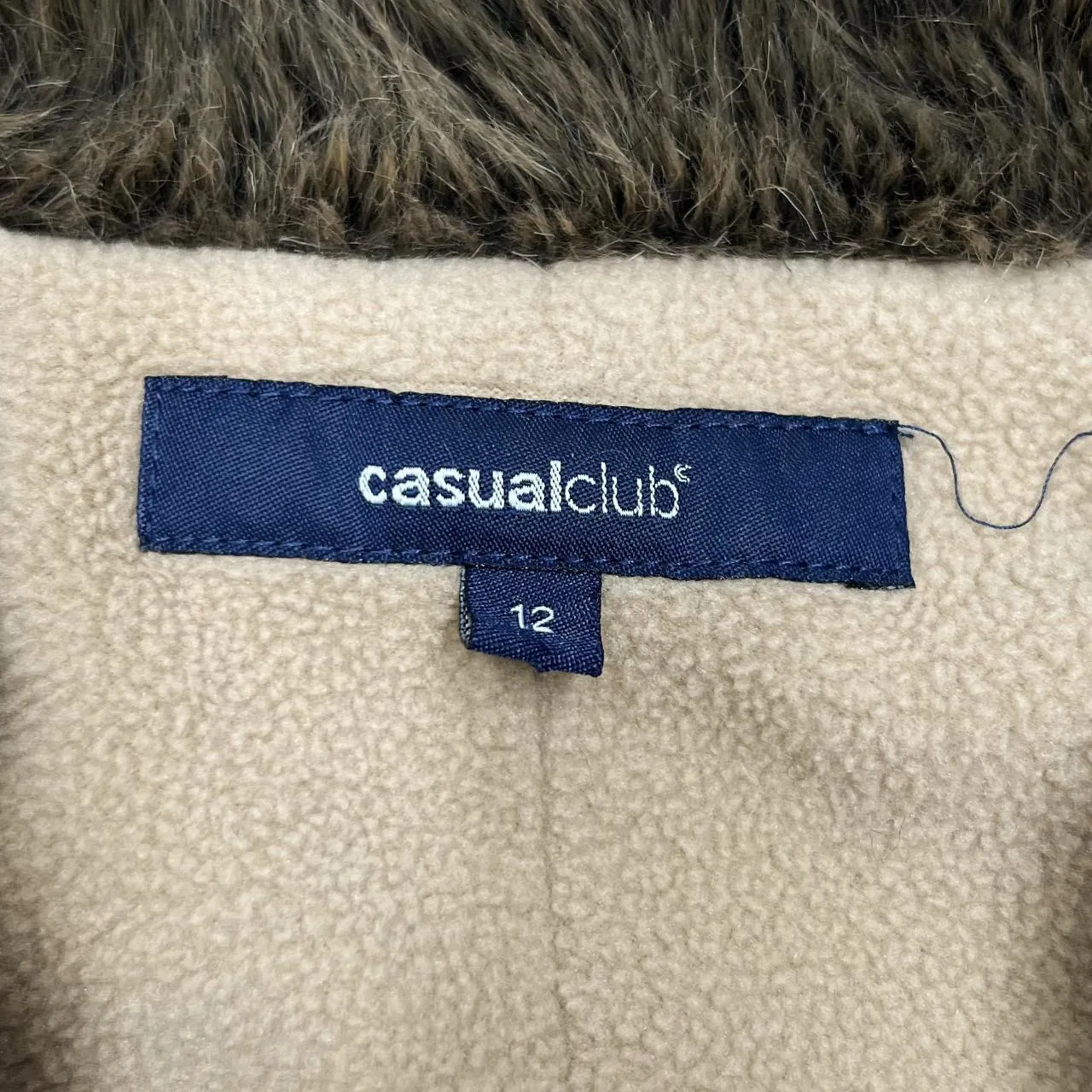CASUAL CLUB Classic Faux Fur Trimmed Fleece Lined Corduroy Cord Trucker Jacket
