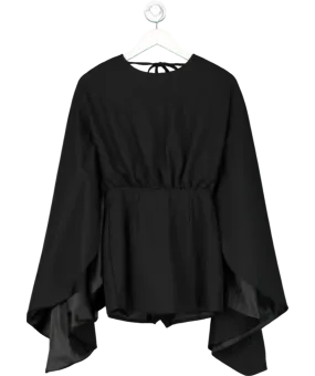 Club L Black Backless Skort Playsuit With Cape UK 6