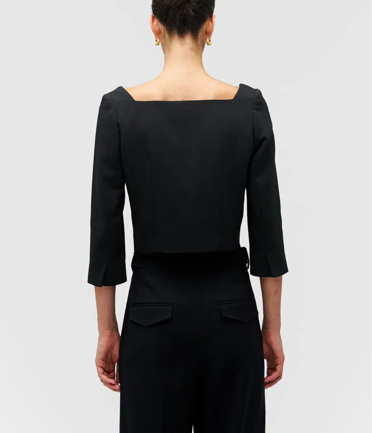 Cropped Jacket in Black