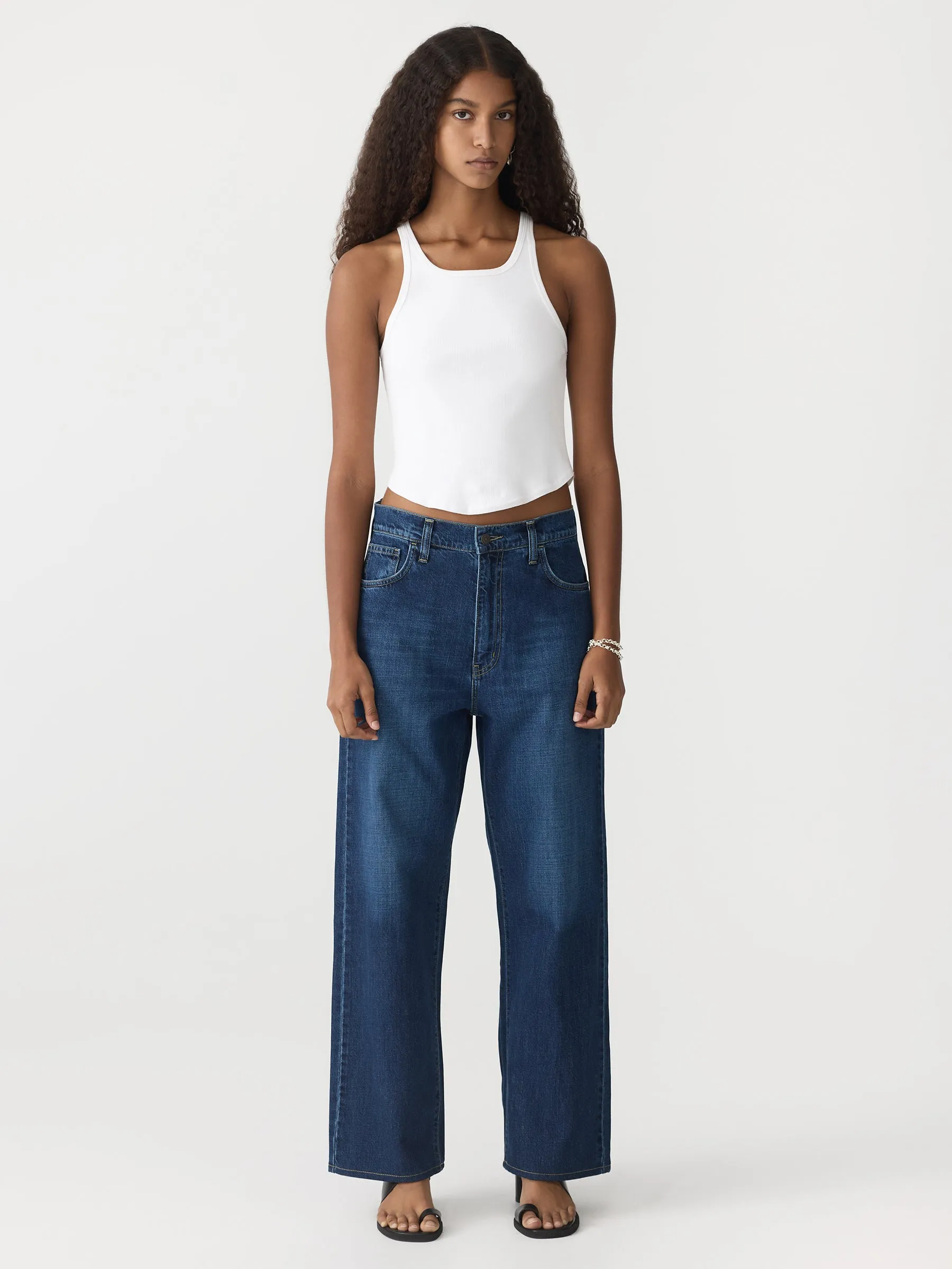 cropped scoop neck tank