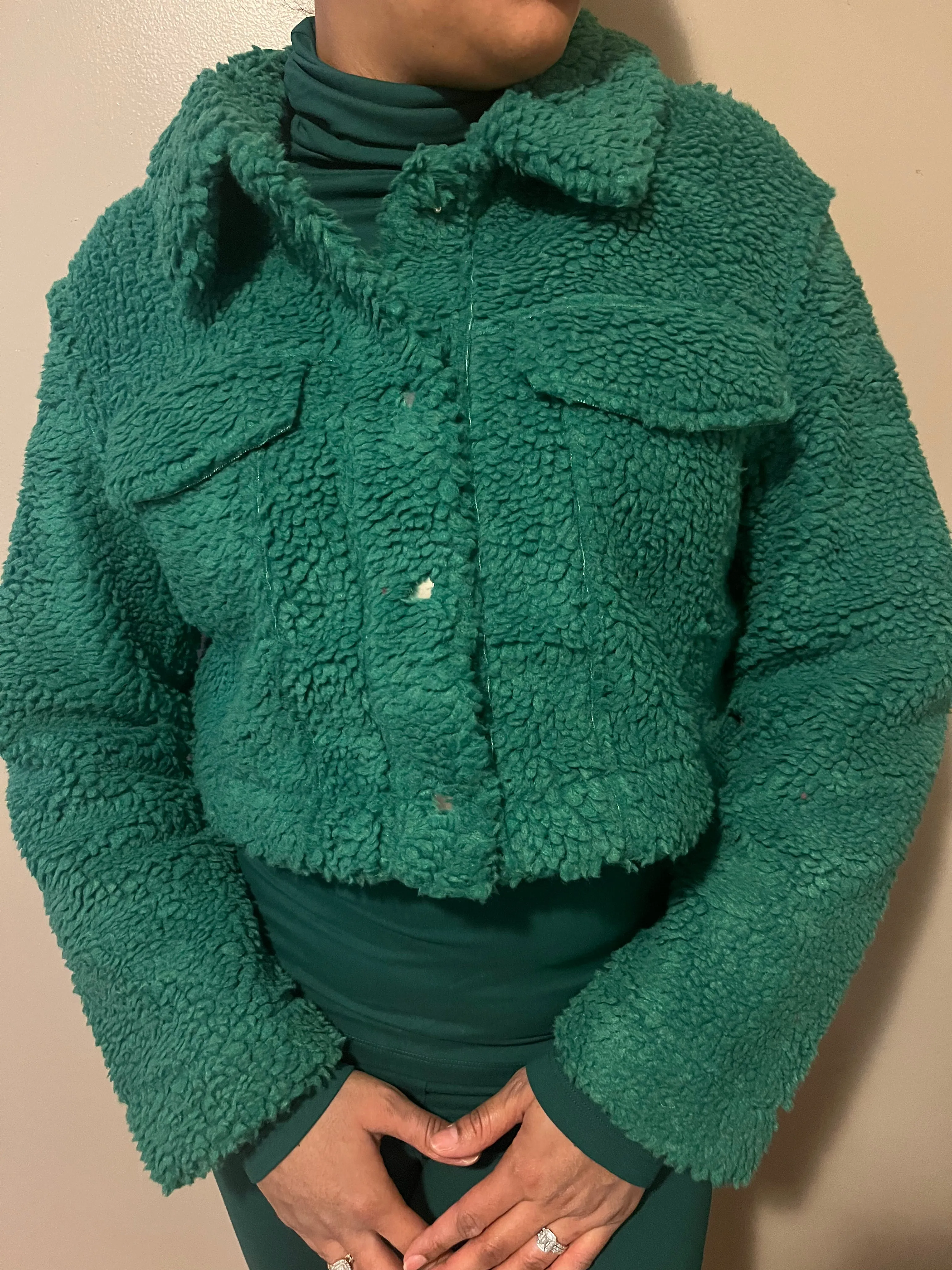 Cropped Teddy Jacket