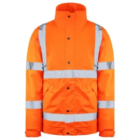 Dickies High Visibility Mens Orange Reflective Bomber Jacket