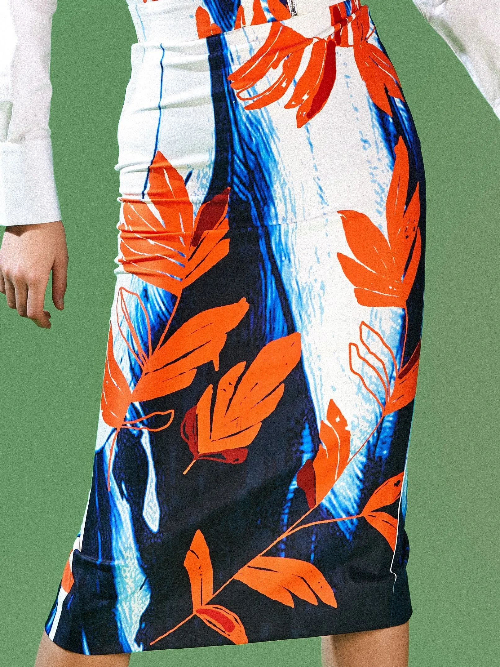 Dual Print Pencil Skirt