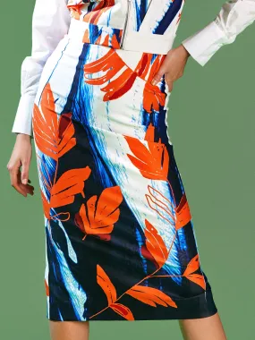 Dual Print Pencil Skirt