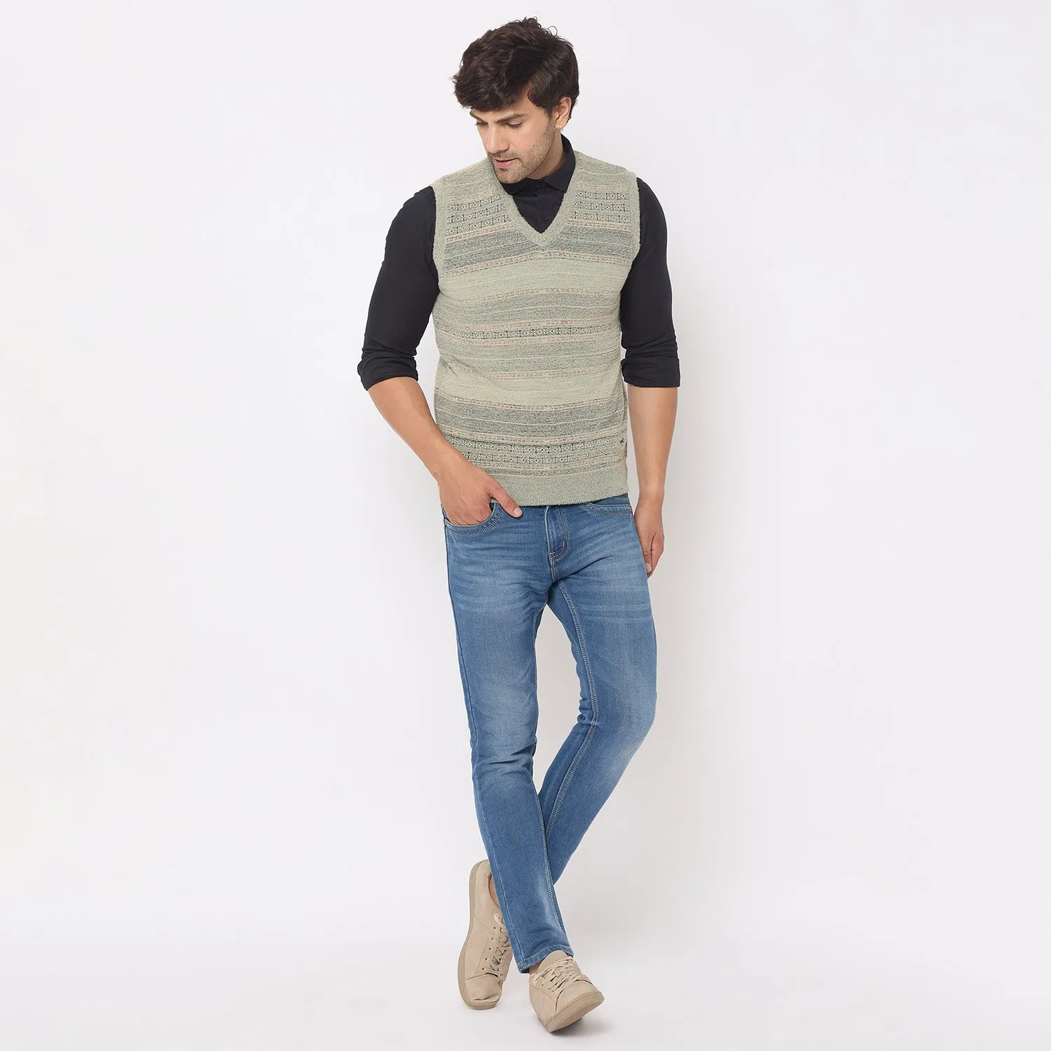 Duke Stardust Men V Neck Reversible Sweater (SDS2285)