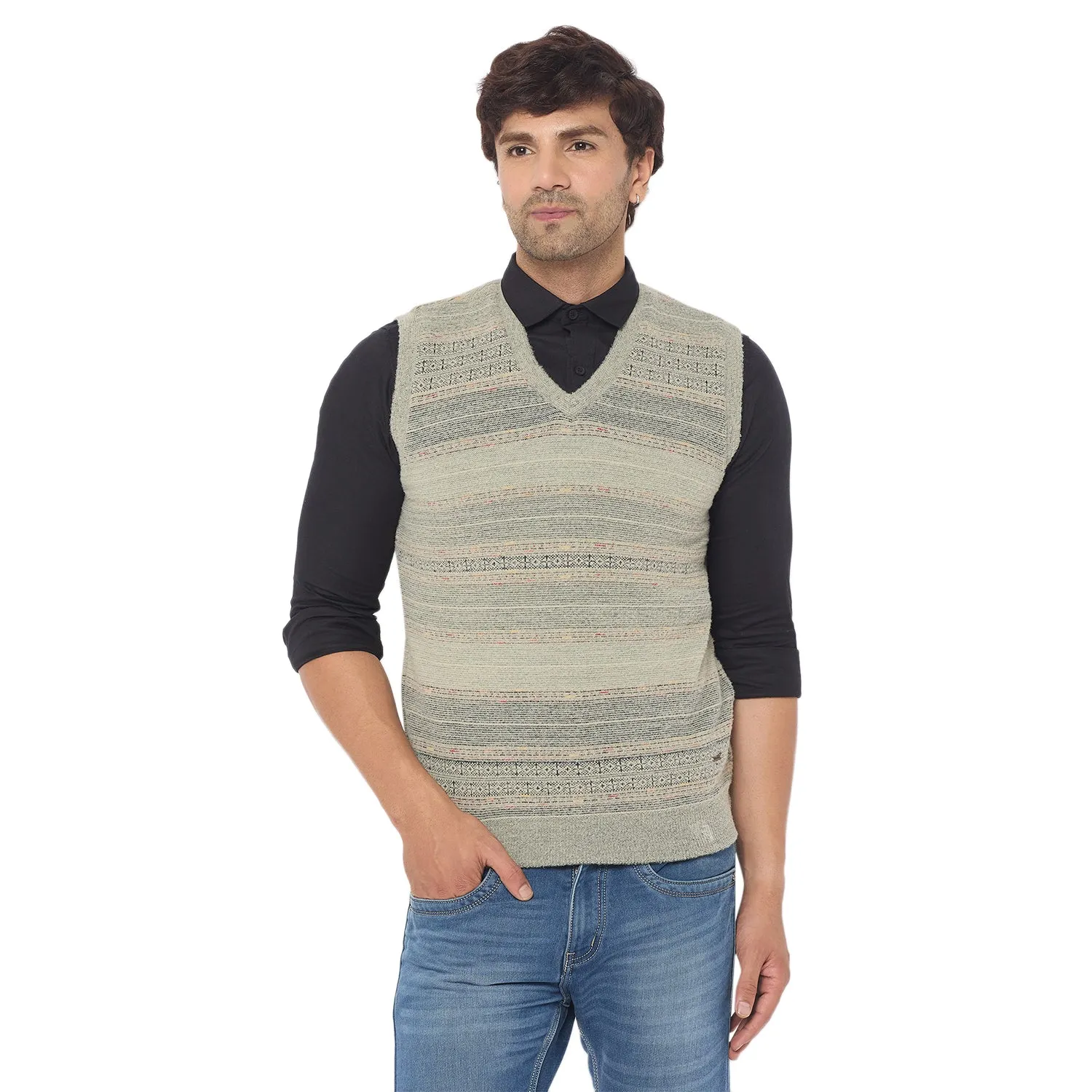 Duke Stardust Men V Neck Reversible Sweater (SDS2285)