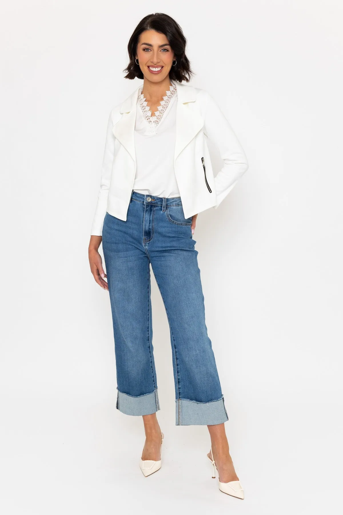 Ecru Suede Cover Up Jacket