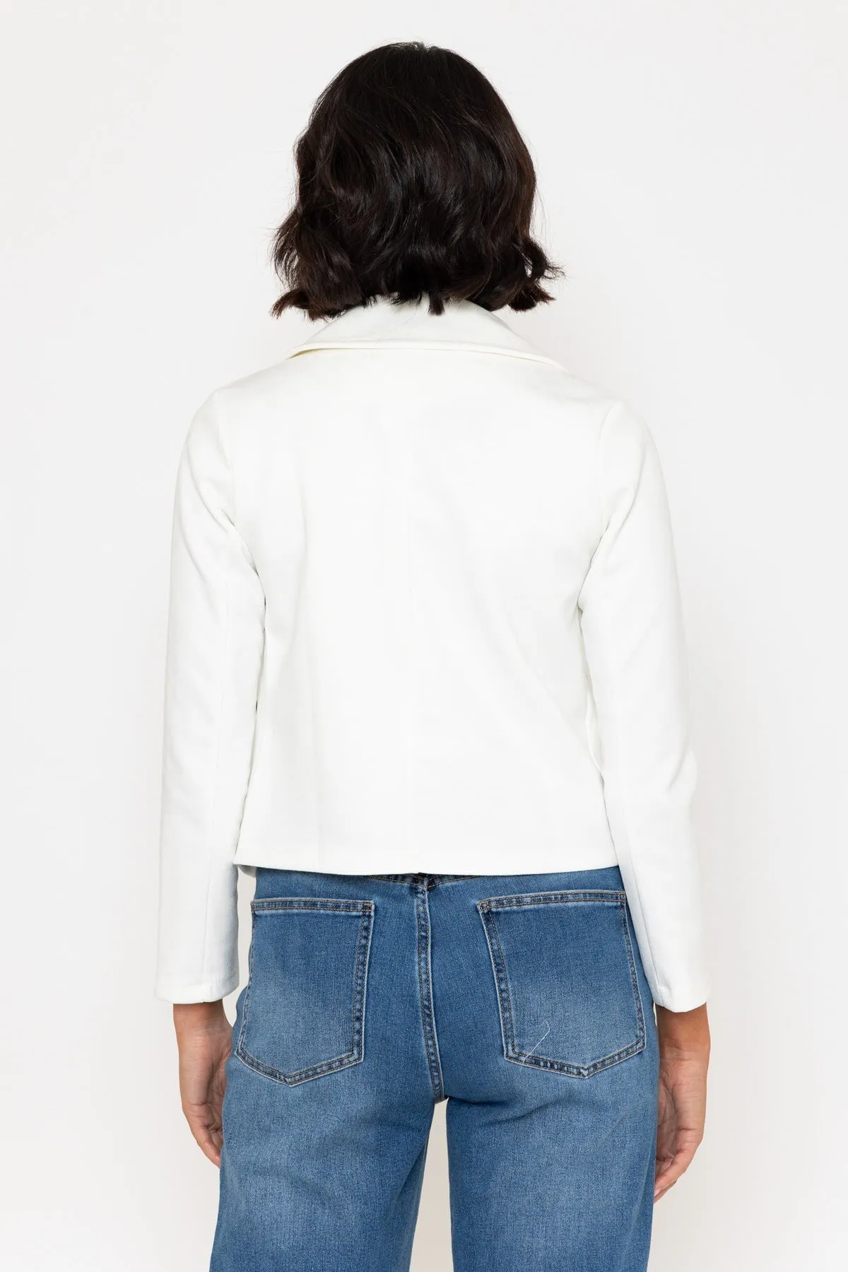 Ecru Suede Cover Up Jacket