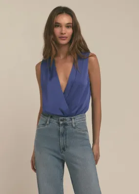 Fa2504 Blue Sleeveless Bodysuit