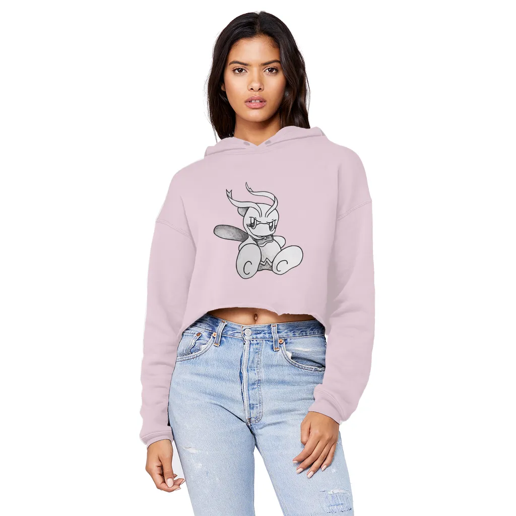 Fairyu Unisex Cropped Raw Edge Boyfriend Hoodie