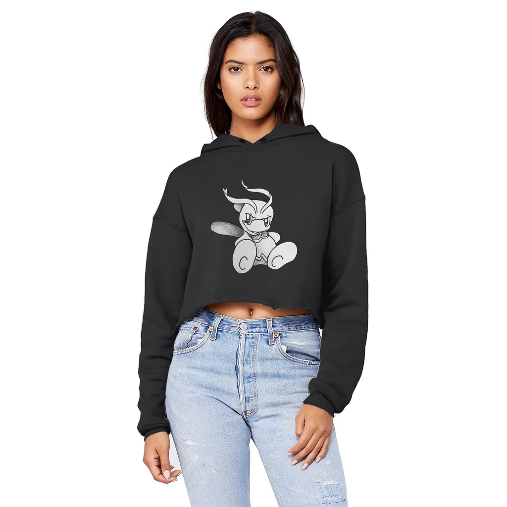 Fairyu Unisex Cropped Raw Edge Boyfriend Hoodie