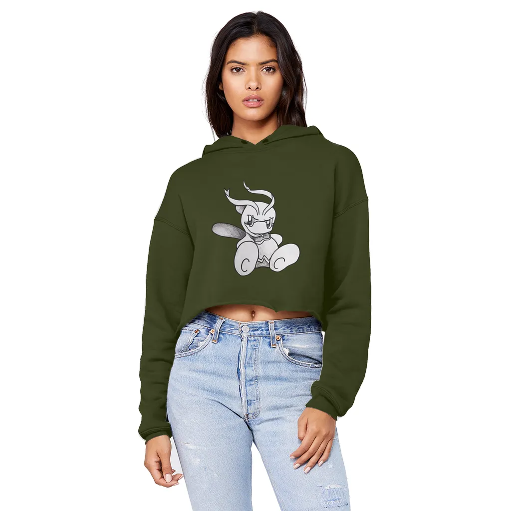 Fairyu Unisex Cropped Raw Edge Boyfriend Hoodie