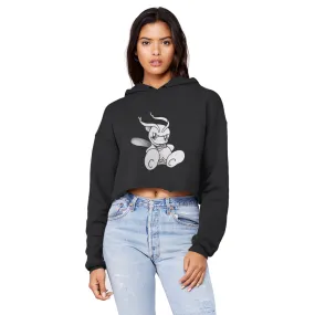 Fairyu Unisex Cropped Raw Edge Boyfriend Hoodie